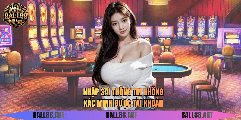 Đăng Ký Ball88 - Hướng Dẫn Tạo Tài Khoản Siêu Dễ Dàng Nhập sai thông tin không xác minh được tài khoản